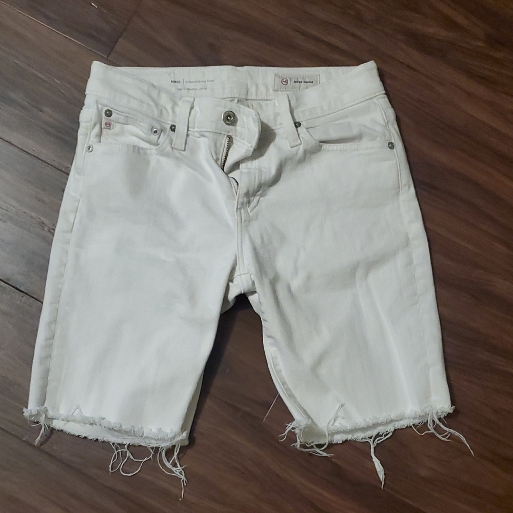 AG Adriano Goldschmied Off-White Jean Shorts